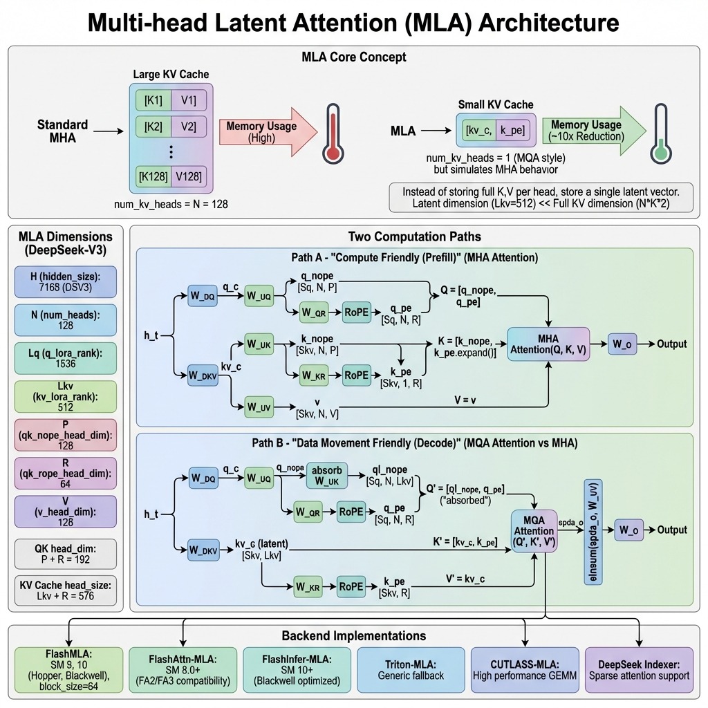 MLA KV 缓存压缩机制